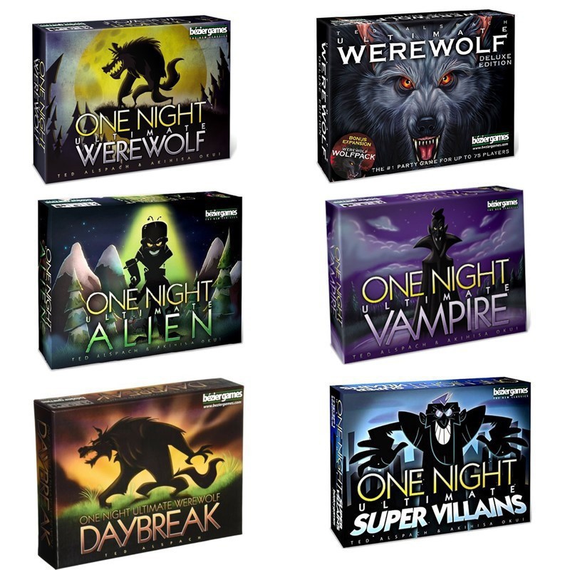 Board Game Villainous - เกมปาร์ตี้ One Night Ultimate Werewolf ภาษาอังกฤษทั้งหมดผู้ใหญ่