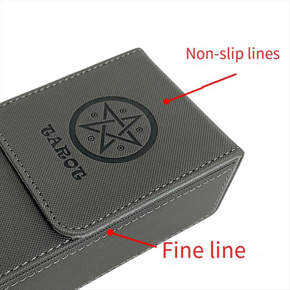 Card Game Deck - ABST กล่องเก็บไพ่ไพ่ทาโรต์ลายสีดำสีแดงหนัง PU เกมโป๊กเกอร์เด็คการ์ดเฟรม