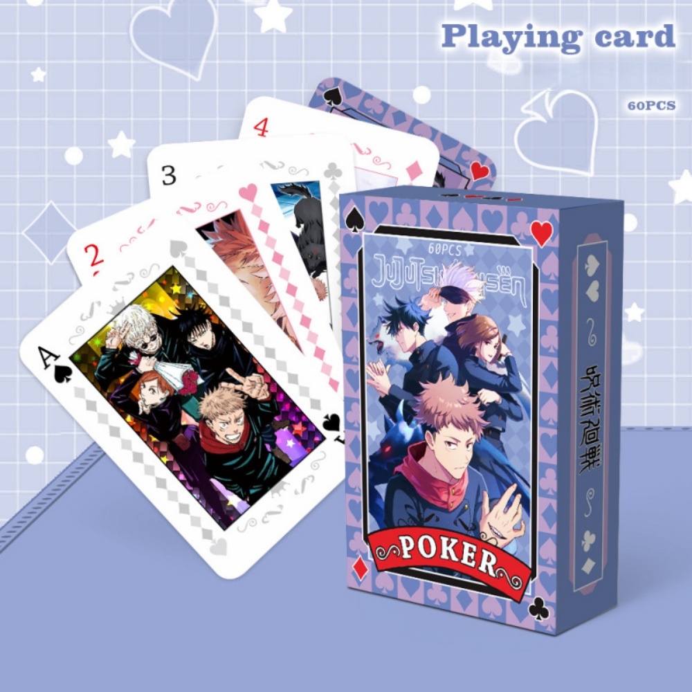 Board Game Naruto - อะนิเมะโป๊กเกอร์ของเล่นจูจุสึไคเซ็นการ์ดเกมกระดาน ONE PIECE NARUTO HUNTER×HUNTER คอสเพลย์ปกแข็งเกมแฟนๆของขวัญวันเกิด
