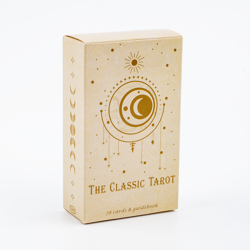 Board Game Illustrator - เกมกระดานไพ่ทาโรต์แบบคลาสสิกสำหรับผู้เริ่มต้นการ์ดออราเคิลขนาด10.4x6.1ซม. 78ชิ้นพร้อมคู่มือและภาพประกอบที่สวยงาม