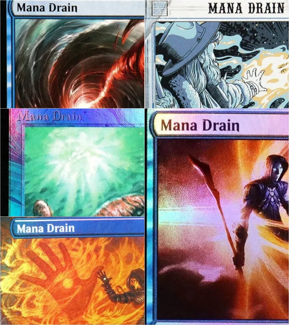 Card Game Deck - การ์ดเกม “Mana Drain” TCG คุณภาพสูงสีดำ สำหรับเล่นไพ่แบบ