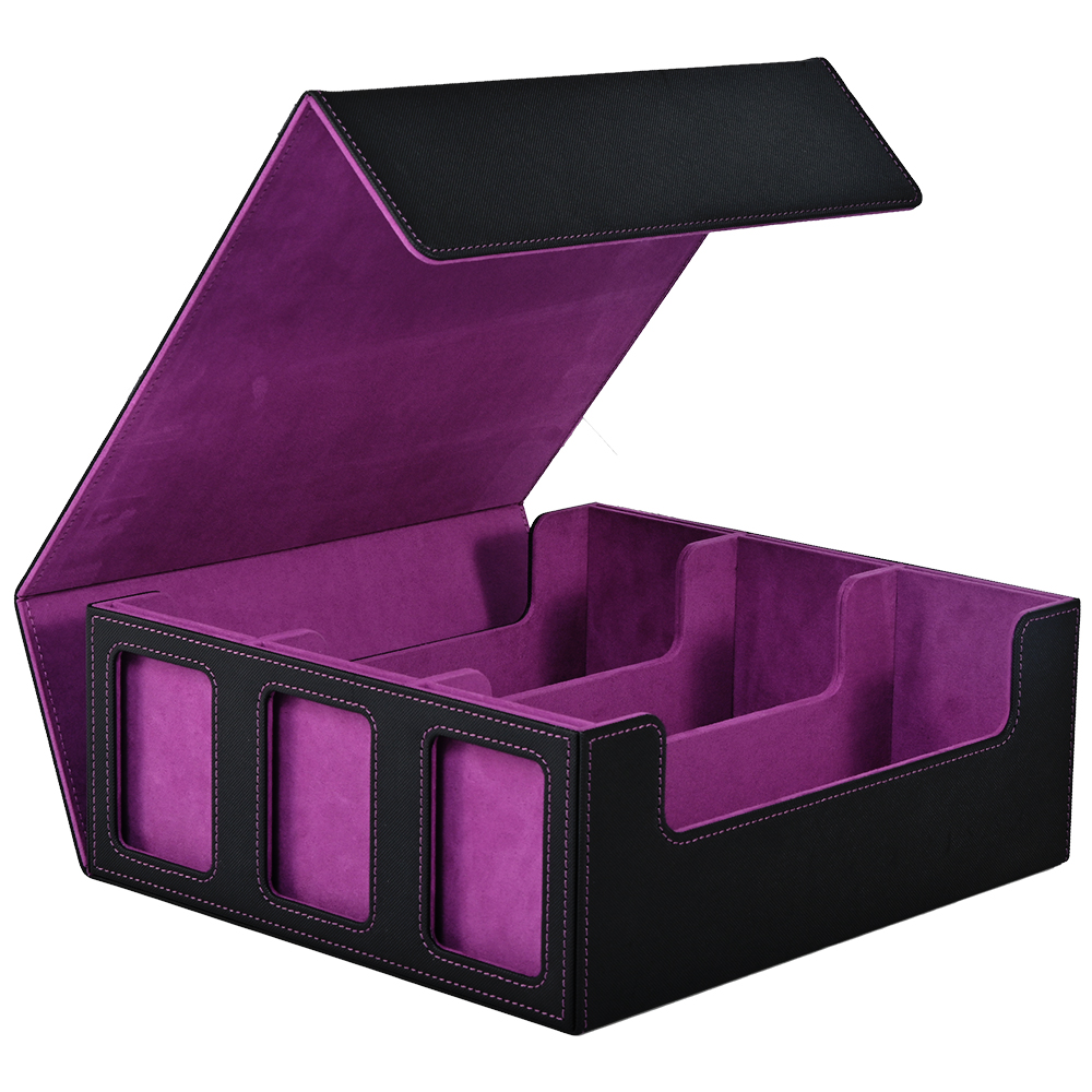 Card Game Deck - กล่องเก็บการ์ดสําหรับการ์ดซื้อขาย,1800+ Commander Deck Box พร้อมหน้าต่างแสดงผล, เหมาะสําหรับการ์ดกีฬา