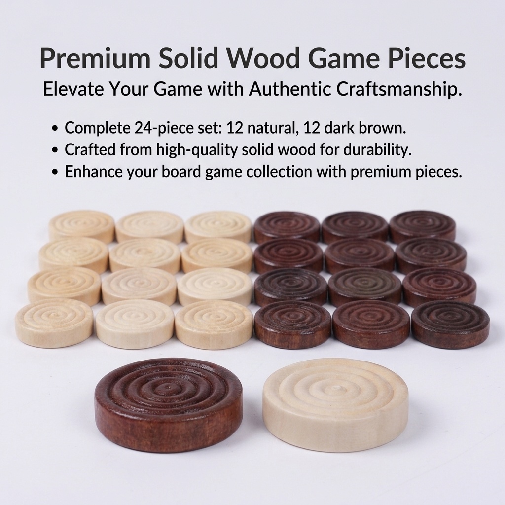 24 ชิ้น/ชุด ตัวหมากฮอสไม้ทรงกล - Board Game Zenith บทวิจารณ์และราคา