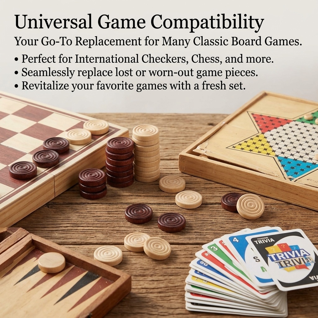 24 ชิ้น/ชุด ตัวหมากฮอสไม้ทรงกล - Board Game Zenith บทวิจารณ์และราคา